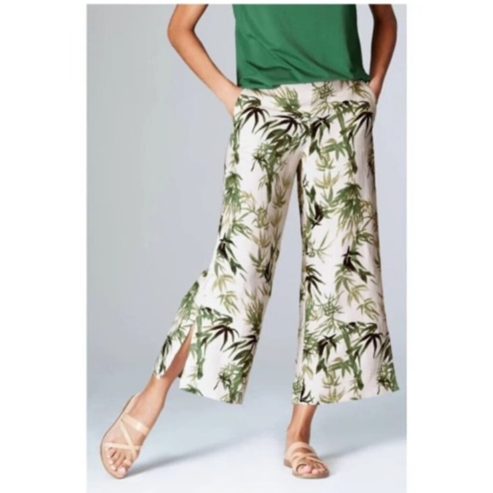 J Jill Wide Leg Linen Pants Size S